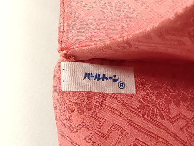平和屋着物●名門　藤娘きぬたや・総絞り　九寸名古屋帯　笹竹文　銀朱色　正絹　逸品　DAAZ3027ob