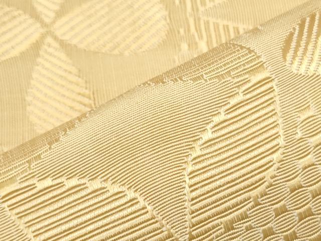 平和屋着物●男性　本場筑前博多織　角帯　七宝花文　香色　正絹　逸品　DAAZ3061ob