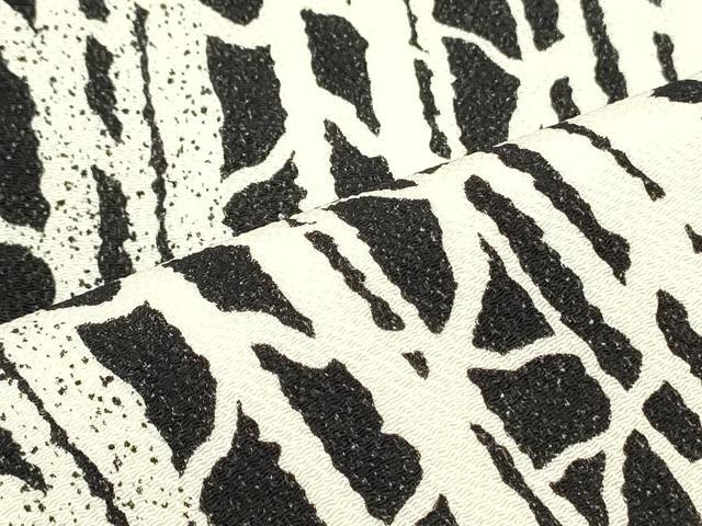 平和屋着物●全通柄九寸名古屋帯　間道　鬼しぼ縮緬　正絹　逸品　DAAZ3157ob 平和屋着物○全通柄九寸名古屋帯 間道 鬼しぼ縮緬