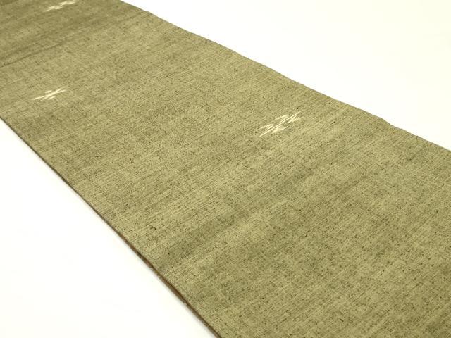 平和屋着物●両面　全通柄袋帯　枯葉文　金彩　正絹　逸品　DAAZ3200ob