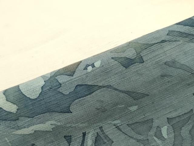 平和屋着物●太鼓柄袋帯　作家物　紬地　ろうけつ染め　抽象文様　正絹　逸品　DAAZ3202ob