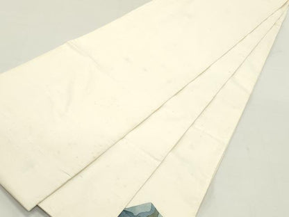 平和屋着物●太鼓柄袋帯　作家物　紬地　ろうけつ染め　抽象文様　正絹　逸品　DAAZ3202ob