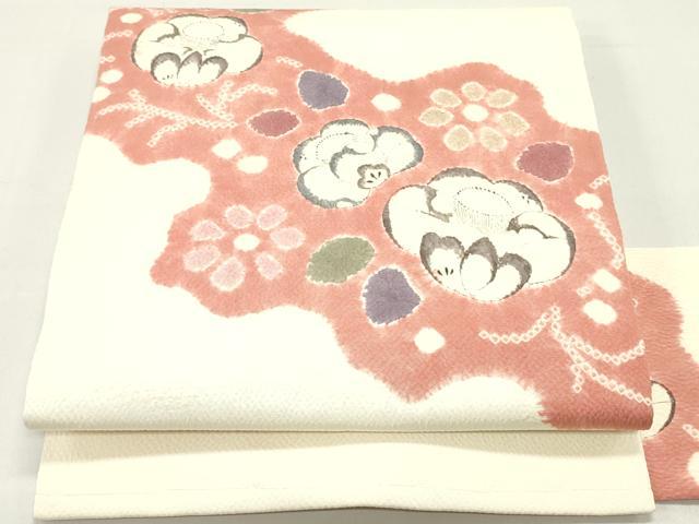 平和屋着物●九寸名古屋帯　絞り　辻が花　正絹　逸品　DAAZ3215ob 平和屋着物○九寸名古屋帯 絞り 辻が花 正絹 逸品 DAAZ3215ob