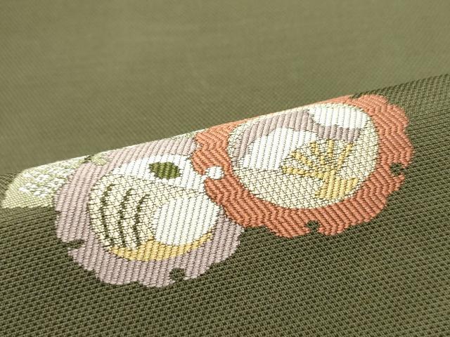 平和屋着物●九寸名古屋帯　唐織　源氏香雪輪花鳥文　正絹　逸品　DAAZ3230ob