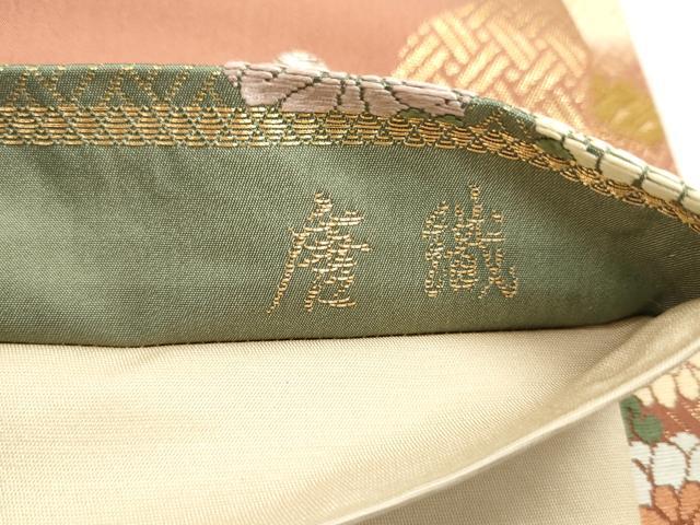 平和屋着物●六通柄袋帯　唐織　能衣の美　金銀糸　正絹　逸品　未使用　DAAZ3238ob 平和屋着物○六通柄袋帯 唐織 能衣の美 金銀糸 正絹