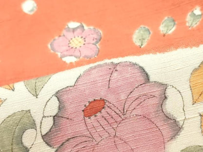 平和屋着物●九寸名古屋帯 紬地 絞り 辻が花 正絹 逸品 DAAZ3244ob