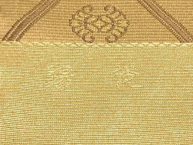 平和屋着物●西陣　六通柄袋帯　陽光　立涌花唐草文　金糸　証紙付き　正絹　逸品　DAAZ3250ob