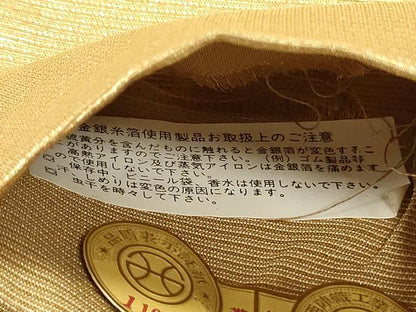 平和屋着物●西陣　六通柄袋帯　陽光　立涌花唐草文　金糸　証紙付き　正絹　逸品　DAAZ3250ob