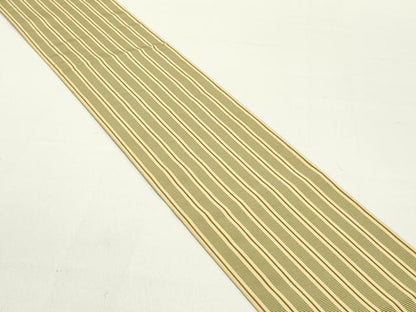 平和屋着物●本場筑前博多織 両面 半幅帯 間道 証紙付き 正絹 逸品 DAAZ3281ob
