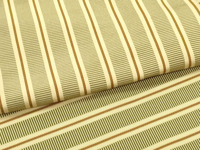平和屋着物●本場筑前博多織 両面 半幅帯 間道 証紙付き 正絹 逸品 DAAZ3281ob