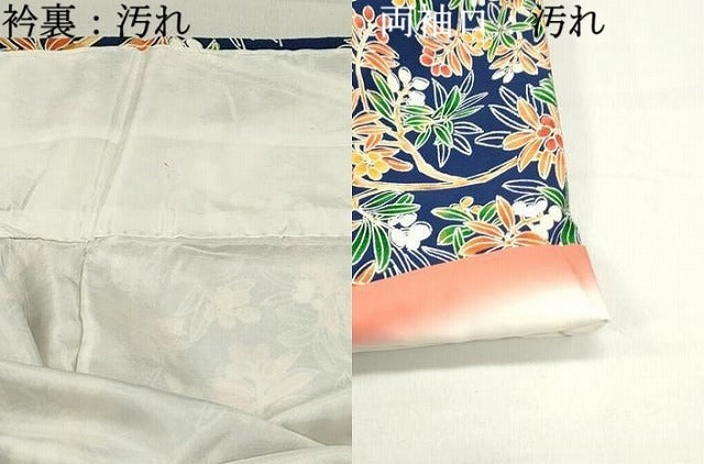 平和屋着物■上質な小紋　南天枝椿文　正絹　逸品　DAAZ3296ob