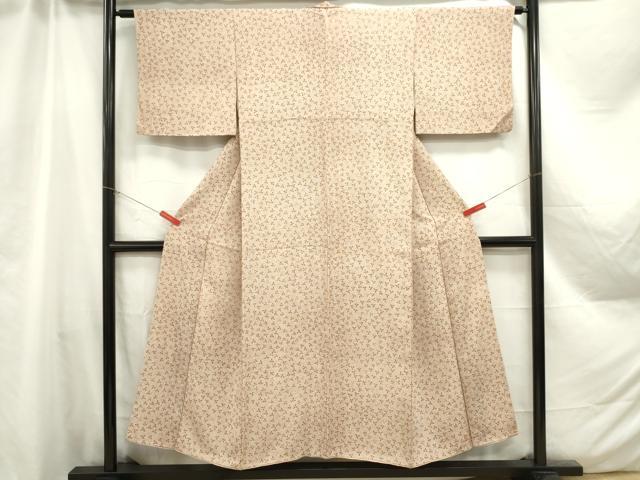 平和屋着物■上質な小紋　舞葉文　正絹　逸品　DAAZ3310ob