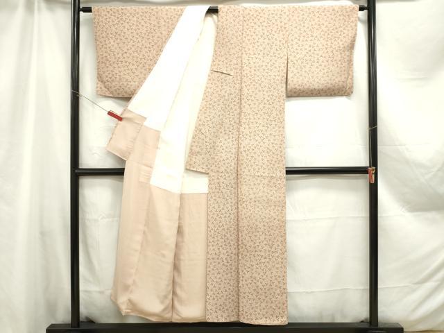 平和屋着物■上質な小紋　舞葉文　正絹　逸品　DAAZ3310ob
