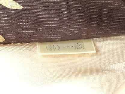 平和屋着物●善之助 着物ブランド 一期一会 六通柄袋帯 雪輪花唐草間道 金銀彩 正絹 逸品 DAAZ3403ob