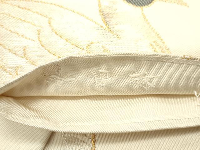 平和屋着物●洛風林 工芸帯地 桝屋高尾 六通柄 本袋帯 枝葉鳥文 金銀糸 正絹 逸品 DAAZ3404ob