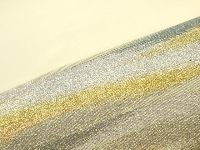 平和屋着物●爪掻き本綴れ 八寸名古屋帯 霞文 金銀糸 正絹 逸品 DAAZ3408ob