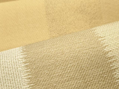 平和屋着物●両面 六通柄袋帯 市松文 金通し地 正絹 逸品 DAAZ3426ob