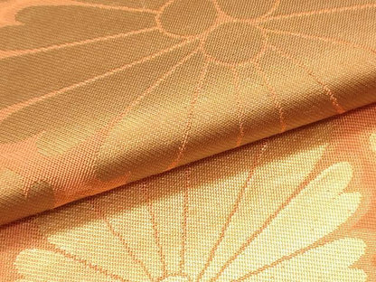 平和屋着物●西陣 川島織物 六通柄 本袋帯 七宝花文 金糸 正絹 逸品 DAAZ3430ob