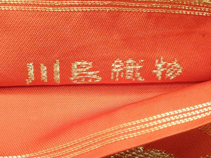平和屋着物●西陣 川島織物 六通柄 本袋帯 唐織 松皮菱花鳥文 金銀糸 正絹 逸品 DAAZ3431ob
