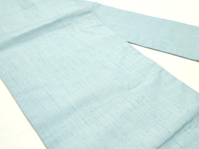 平和屋着物●全通柄九寸名古屋帯 紬地 秘色色 正絹 逸品 DAAZ3439ob