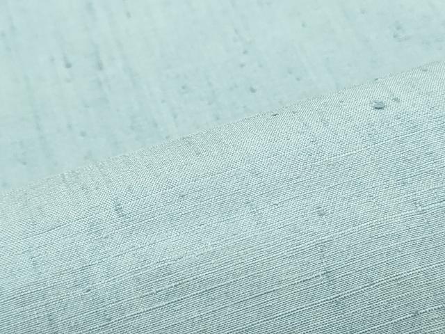 平和屋着物●全通柄九寸名古屋帯 紬地 秘色色 正絹 逸品 DAAZ3439ob