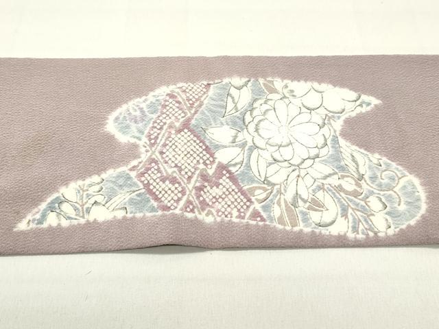 平和屋着物●九寸名古屋帯 流水辻が花 鬼しぼ縮緬 正絹 逸品 DAAZ3442ob