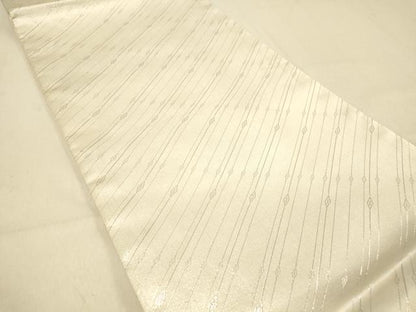 平和屋着物◎六通柄袋帯　流水吉祥花文　金銀糸　正絹　逸品　DAAZ3523jm