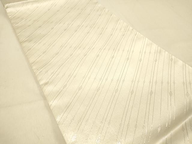 平和屋着物◎六通柄袋帯　流水吉祥花文　金銀糸　正絹　逸品　DAAZ3523jm