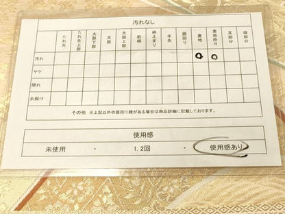 平和屋着物◎六通柄袋帯　立波花鳥文　金糸　正絹　逸品　DAAZ3526jm