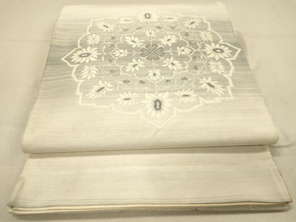 平和屋着物◎太鼓柄袋帯 正倉院更紗花文 正絹 逸品 DAAZ3577jm