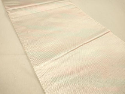 平和屋着物◎六通柄袋帯　霞文　銀糸　正絹　逸品　DAAZ3626jm