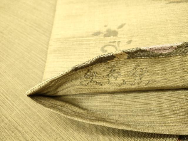 平和屋着物◎六通柄袋帯　更紗花唐草　正絹　逸品　DAAZ3632jm