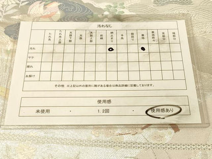 平和屋着物◎西陣　六通柄袋帯　唐織　王朝絵巻　プラチナ純銀箔二重織　証紙付き　正絹　逸品　DAAZ3646jm