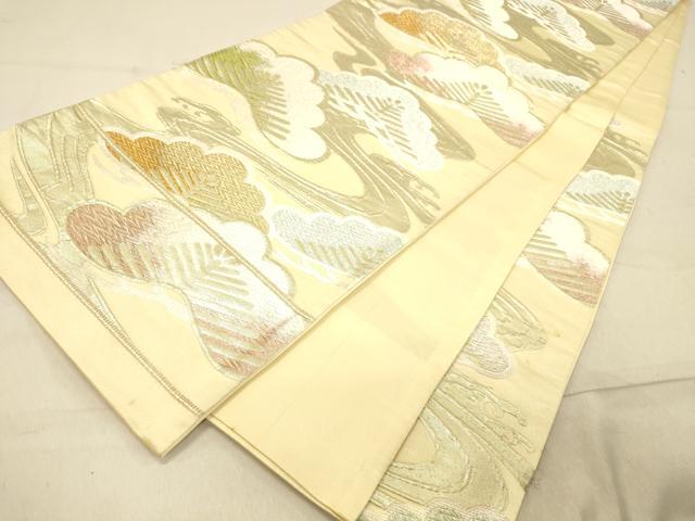 平和屋着物◎六通柄袋帯　唐織　流水松文　金銀糸　DAAZ3649jm