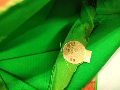 平和屋着物◎西陣　まいづる謹製　　六通柄袋帯　天井吉祥花文　じょうひん錦　金糸　証紙付き　正絹　逸品　DAAZ3658jm