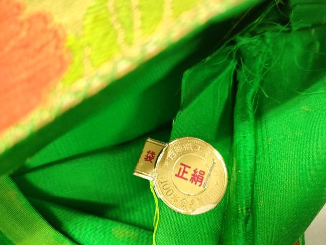 平和屋着物◎西陣　まいづる謹製　　六通柄袋帯　天井吉祥花文　じょうひん錦　金糸　証紙付き　正絹　逸品　DAAZ3658jm