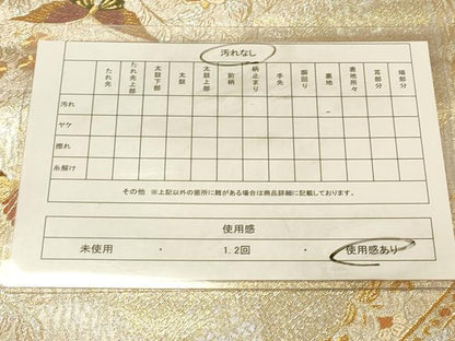 平和屋着物◎佐賀錦　六通柄袋帯　更紗花鳥文　金銀糸　正絹　逸品　DAAZ3828jm