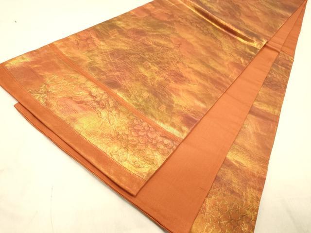 平和屋着物◎六通柄袋帯　雲取風景文　金糸　正絹　逸品　DAAZ3893jm