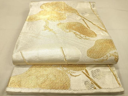 平和屋着物◎六通柄袋帯　唐織　松文　金銀糸　正絹　逸品　DAAZ3911jm