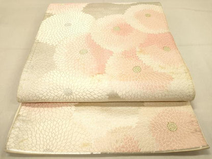 平和屋着物◎西陣 六通柄袋帯 菊尽くし 金銀糸 正絹 逸品 DAAZ3982jm
