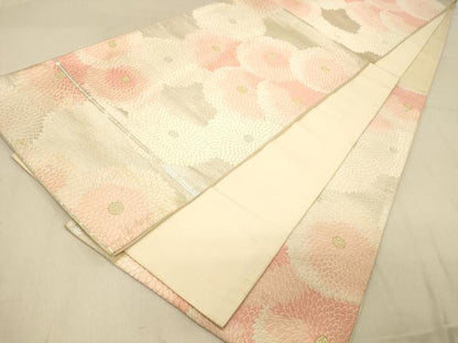 平和屋着物◎西陣 六通柄袋帯 菊尽くし 金銀糸 正絹 逸品 DAAZ3982jm