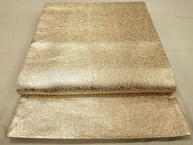 平和屋着物◎六通柄袋帯 霞文 金銀糸 正絹 逸品 DAAZ3991jm