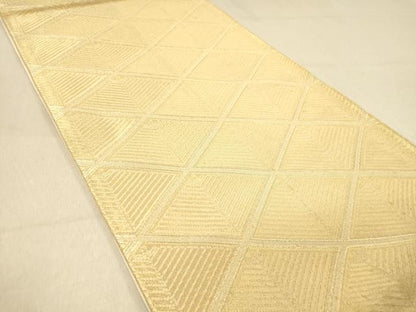 平和屋着物◎六通柄袋帯 松菱文 金糸 正絹 逸品 DAAZ3996jm
