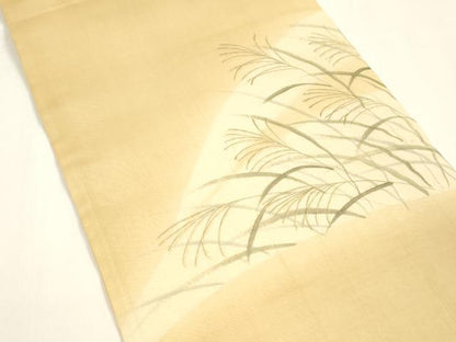 平和屋着物＊夏物 つけ帯 手描き 稲穂 金彩 正絹 逸品 DAAZ4001cm