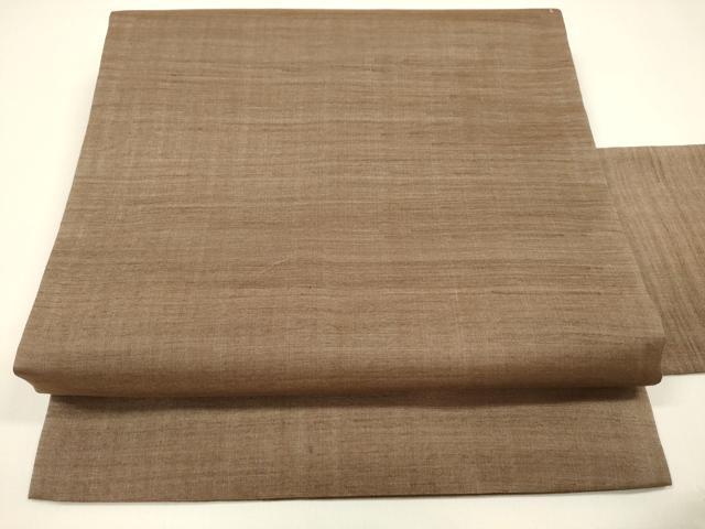 平和屋着物＊夏物 九寸名古屋帯 焦茶色 正絹 逸品 DAAZ4004cm