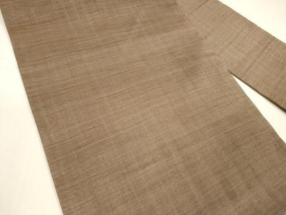 平和屋着物＊夏物 九寸名古屋帯 焦茶色 正絹 逸品 DAAZ4004cm