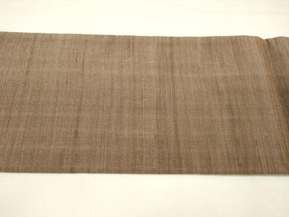平和屋着物＊夏物 九寸名古屋帯 焦茶色 正絹 逸品 DAAZ4004cm