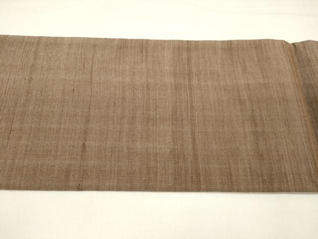 平和屋着物＊夏物 九寸名古屋帯 焦茶色 正絹 逸品 DAAZ4004cm