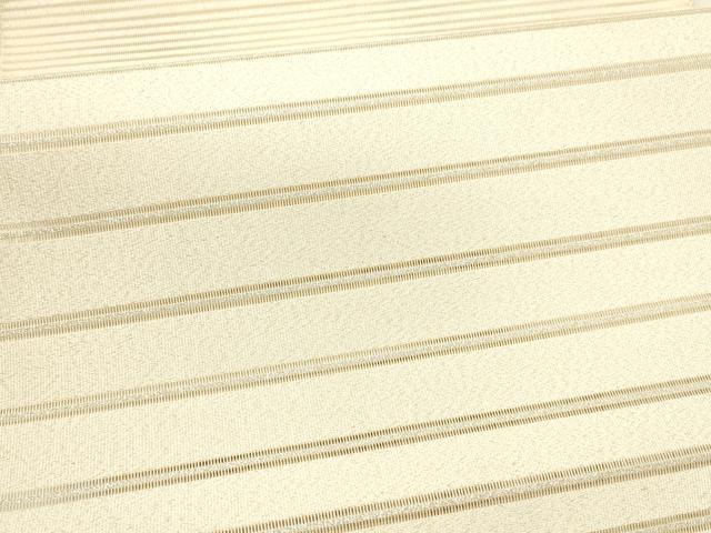 平和屋着物＊夏物 絽綴れ 八寸名古屋帯 横段文 銀糸 正絹 逸品 DAAZ4016cm