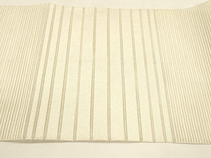 平和屋着物＊夏物 絽綴れ 八寸名古屋帯 横段文 銀糸 正絹 逸品 DAAZ4016cm